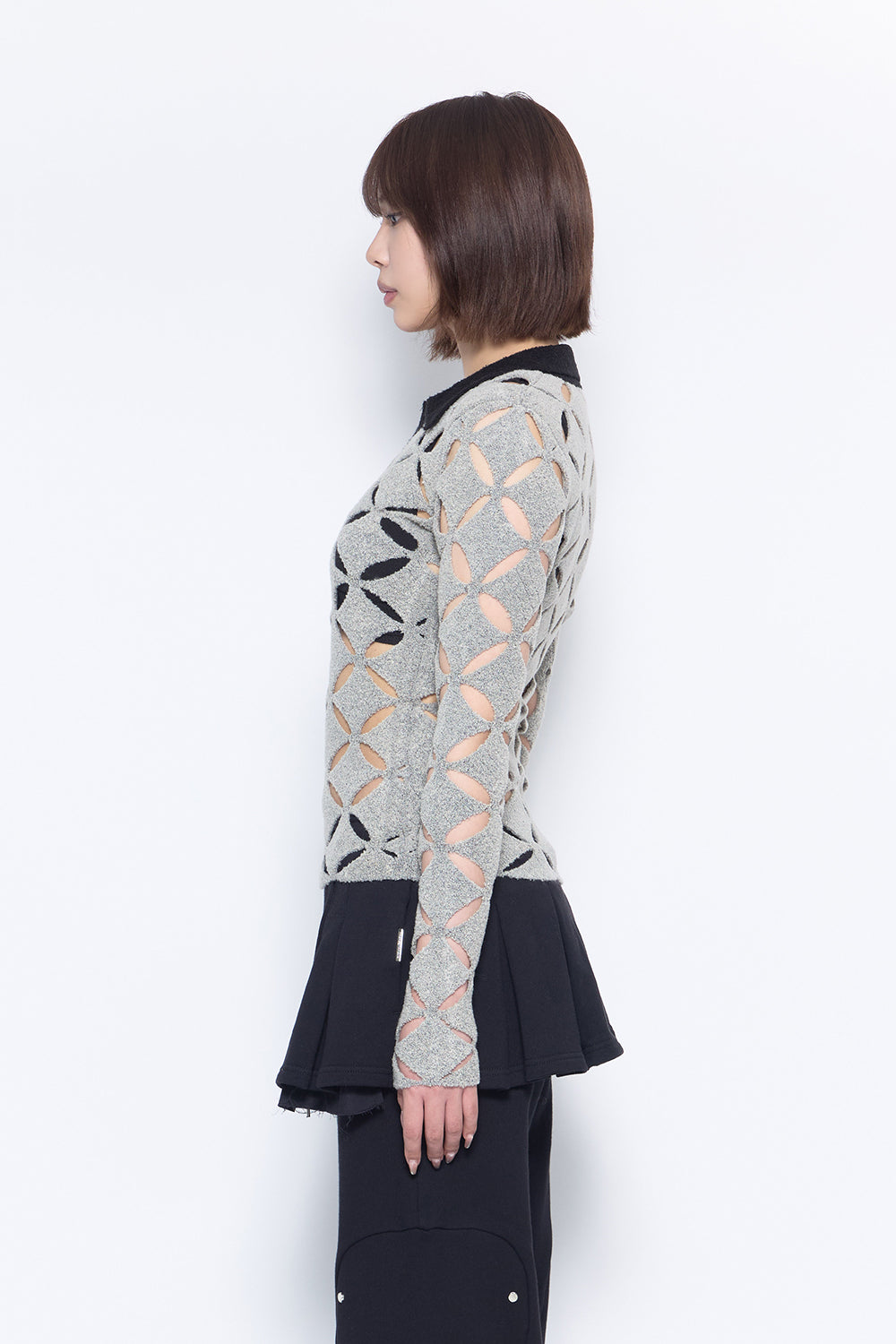 S knit fit tops repeat petal