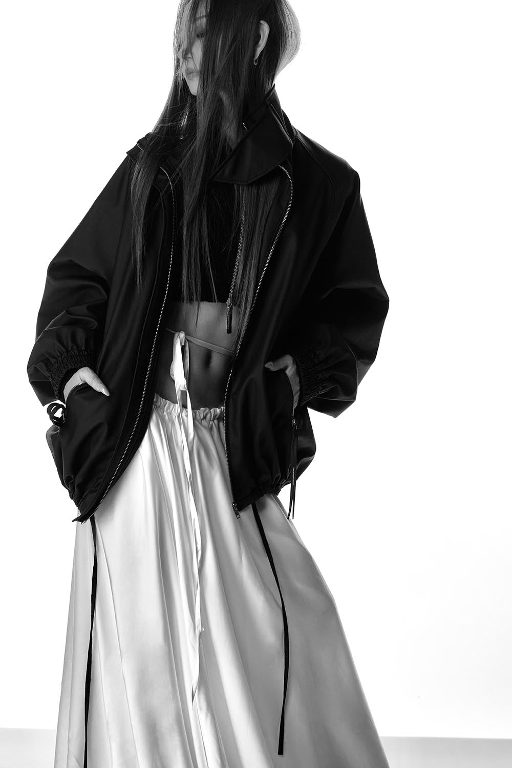 S float satin skirt