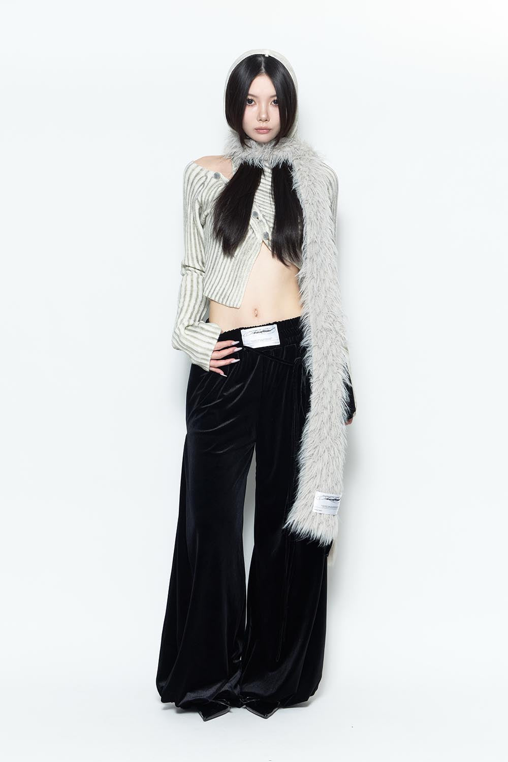 theredthread S fuzzy scarf pink ザレッドスレッド THEREDTHREAD / ザレッドスレッド】S fuzzy scarf