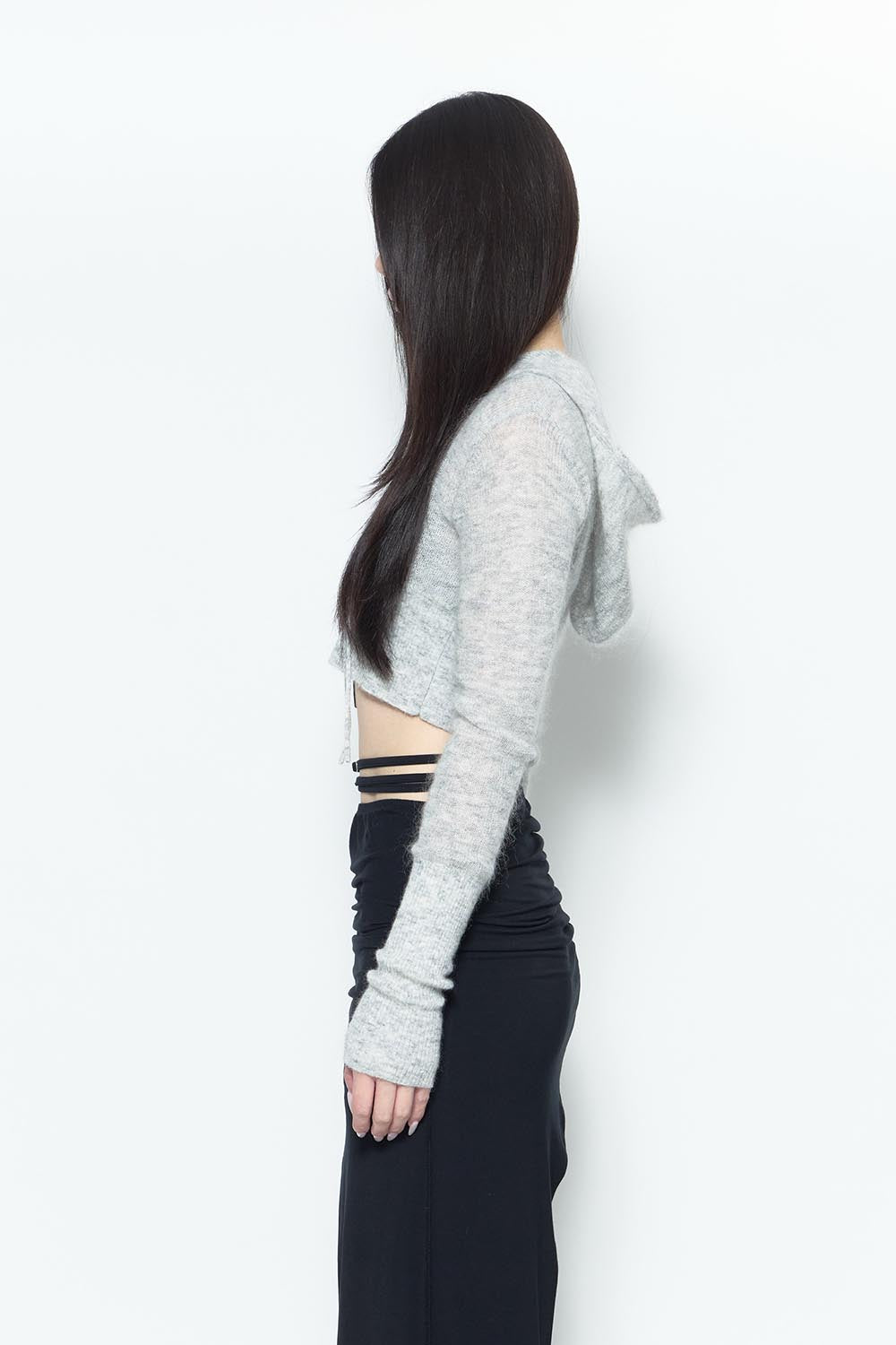 S w zip knit hoodie