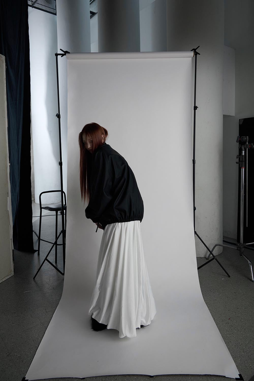 S float satin skirt