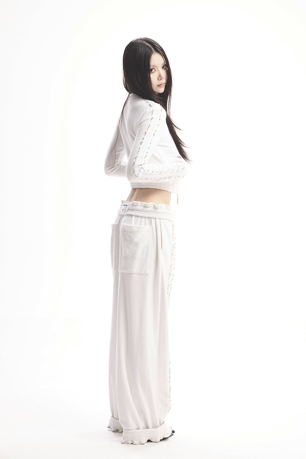 S beaded track pants
