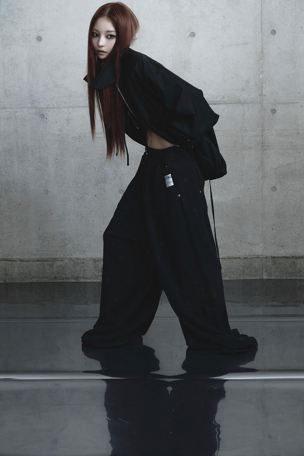 S dot sweat wide pants