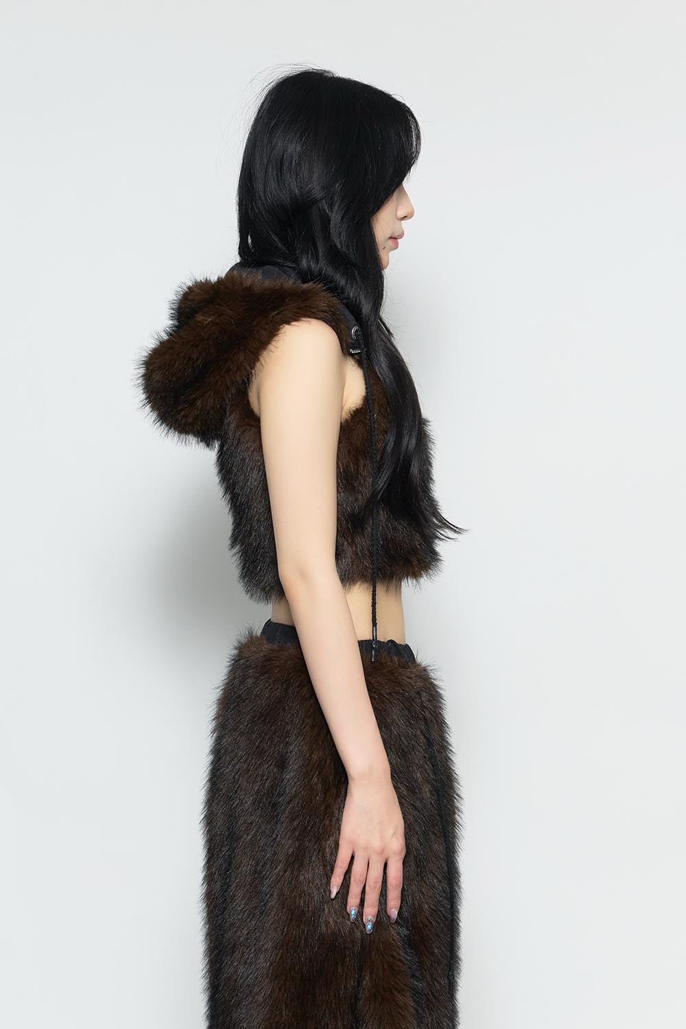 S flip fur vest