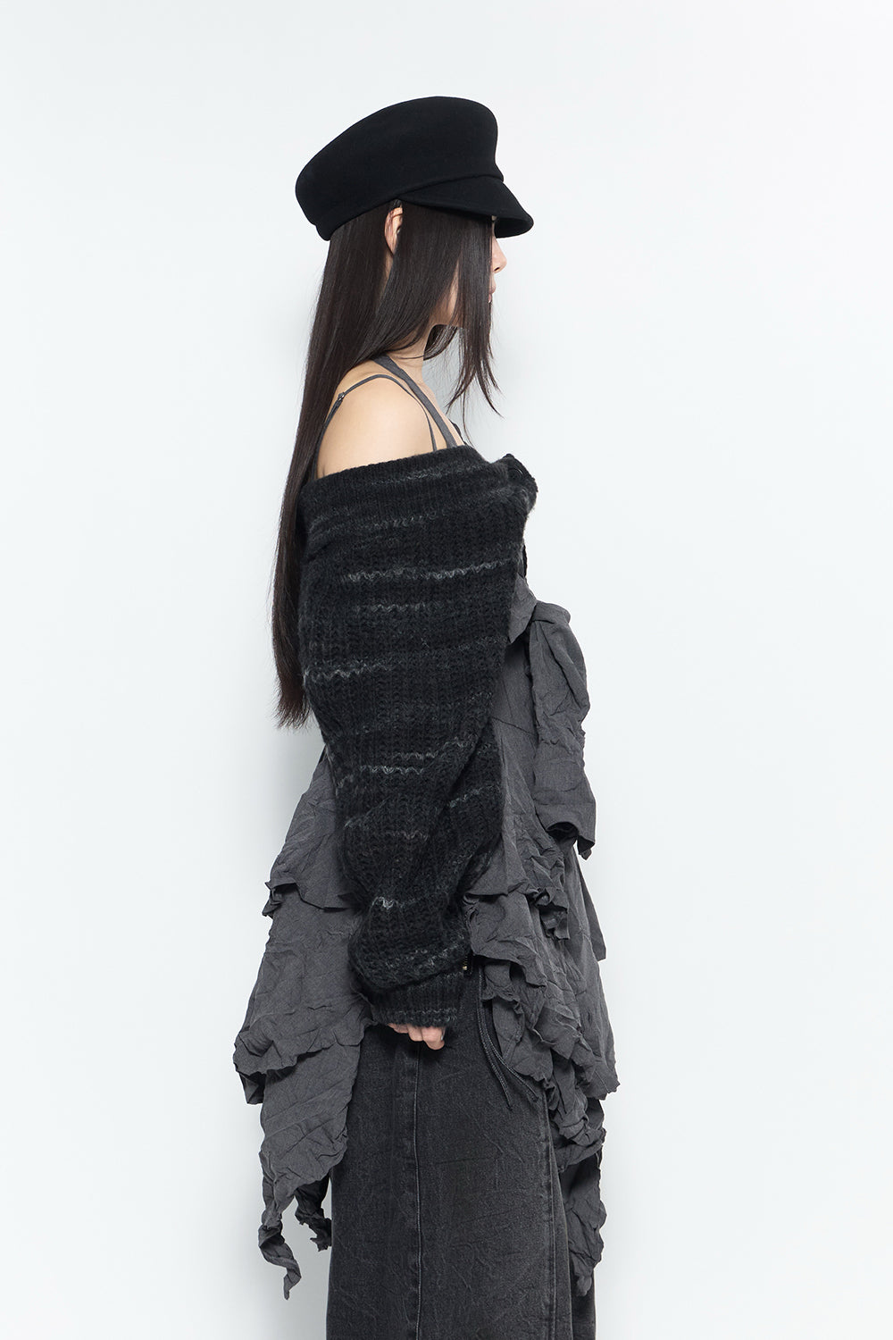 earflap twist knit set