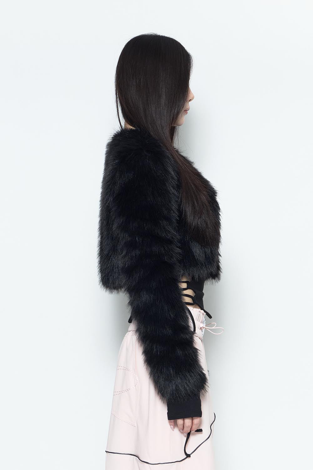 S fur jacket short
