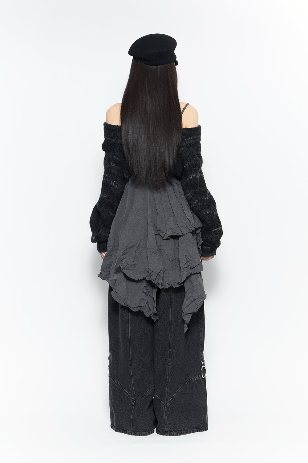 crinkled layered dress