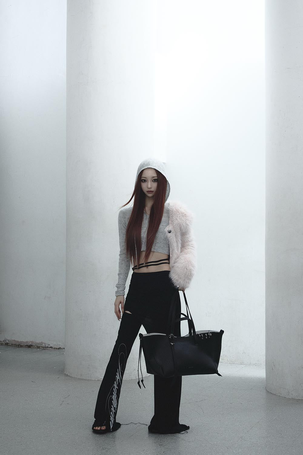 S w zip knit hoodie