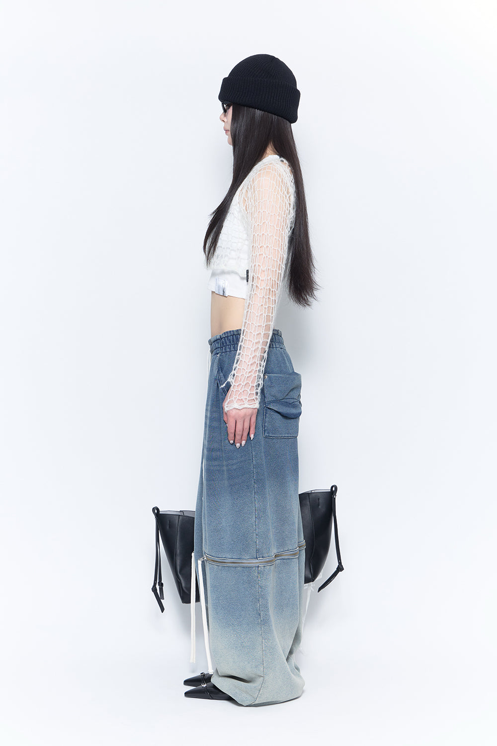 zip contour sweat pants