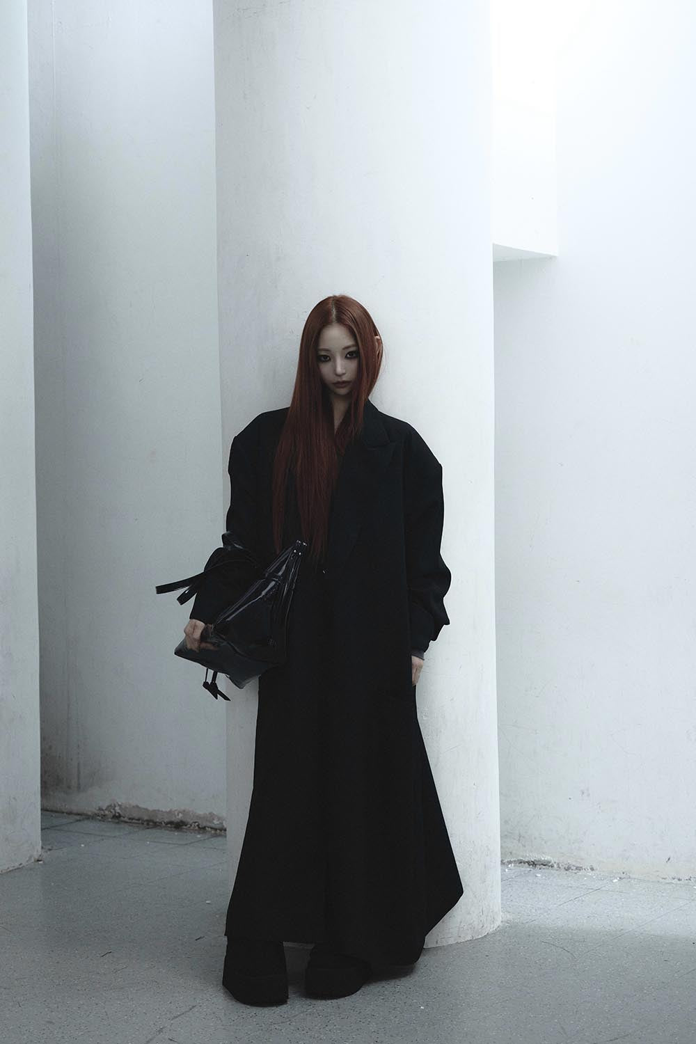 THEREDTHREAD S maxi tailored coat グレー THEREDTHREAD / ザレッドスレッド】S maxi tailored coat