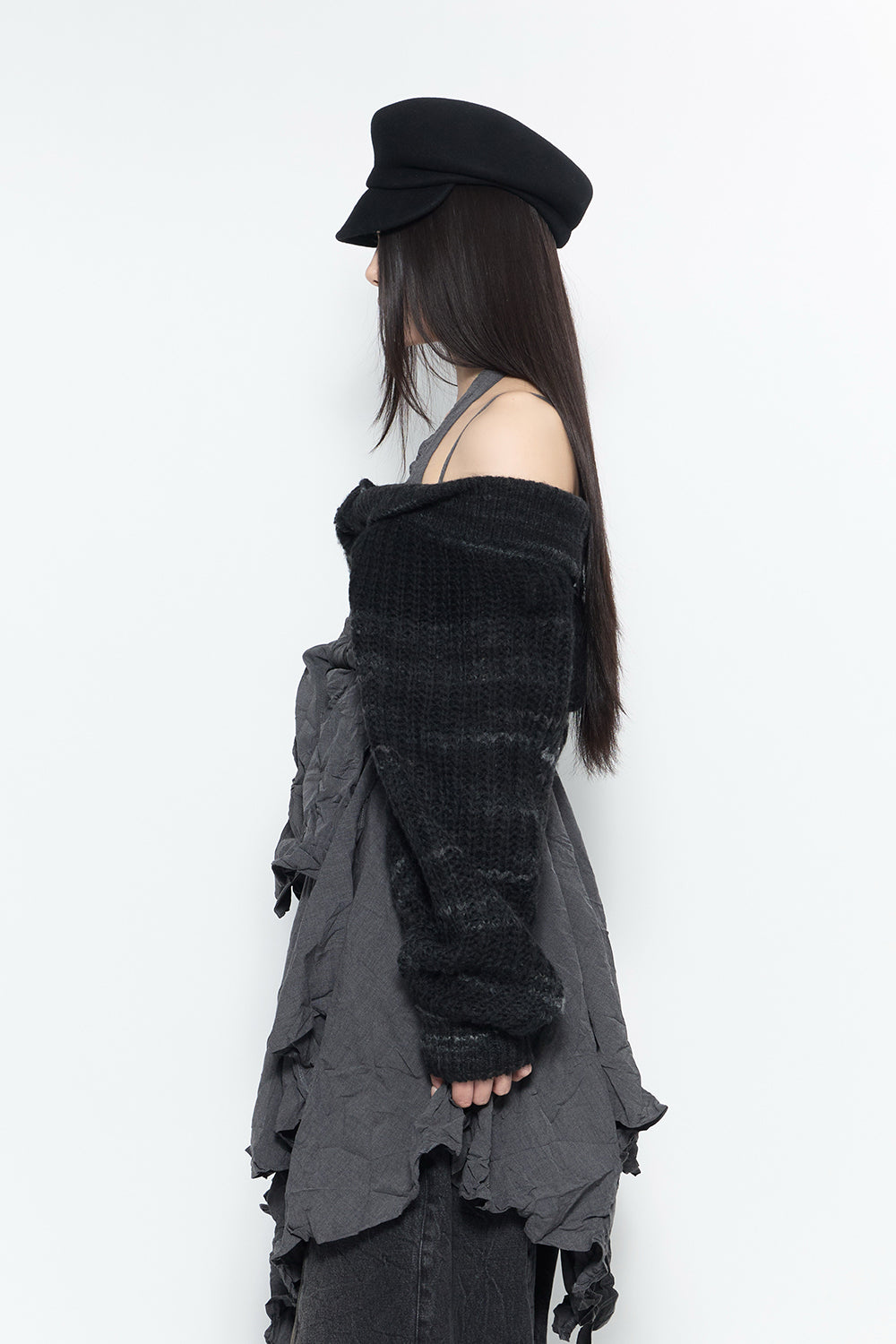 earflap twist knit set