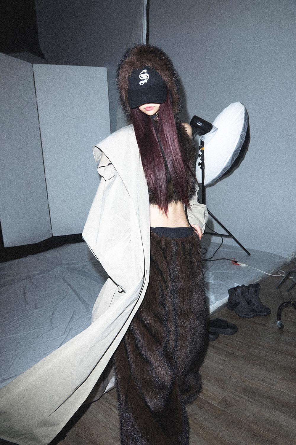 S flip fur pants