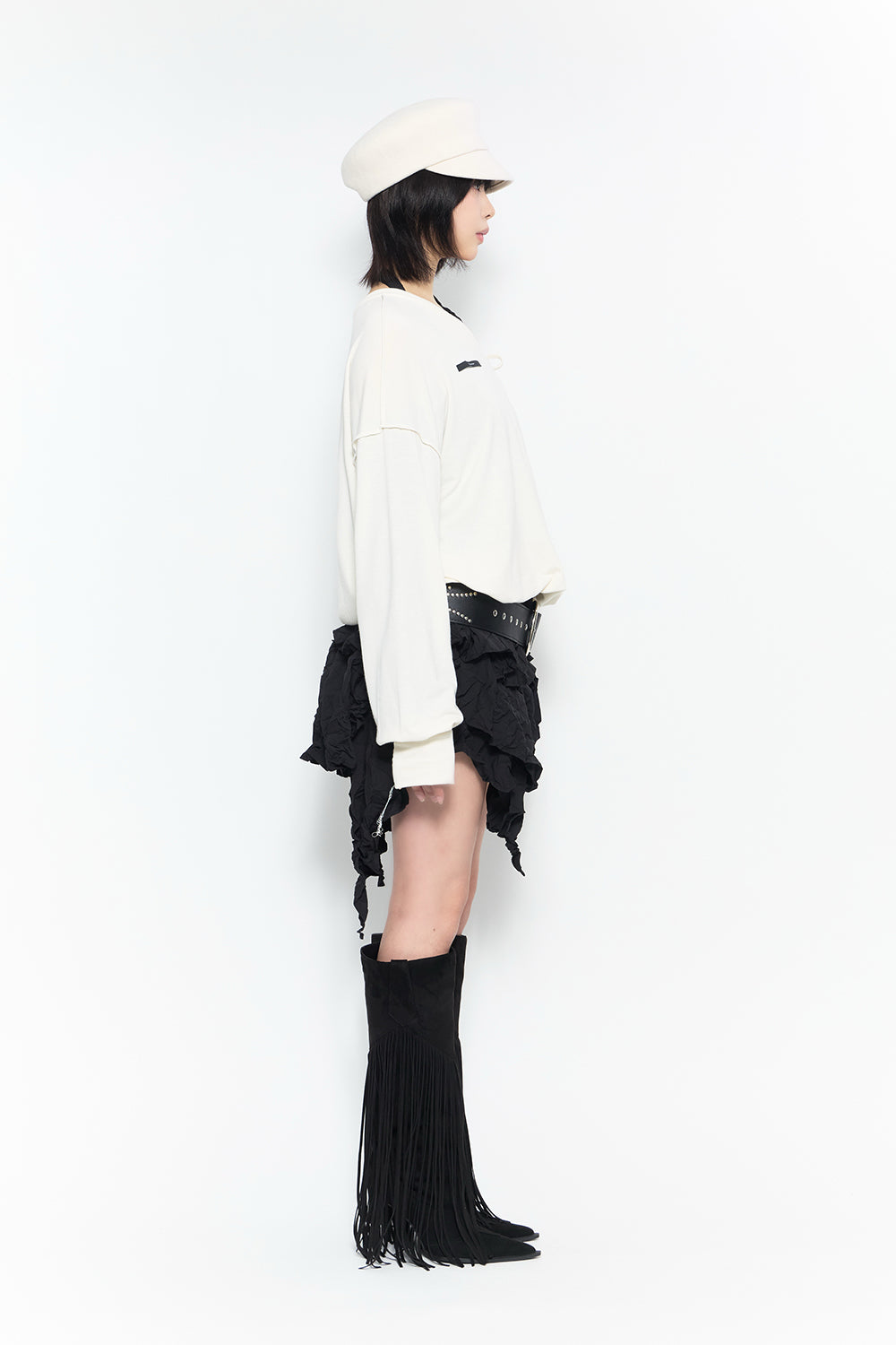 crinkled layered dress