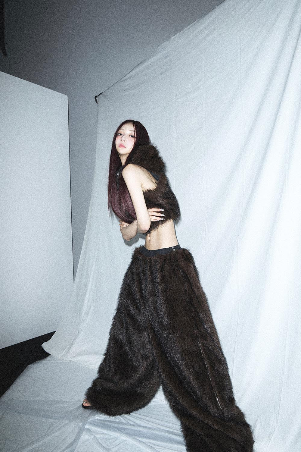 S flip fur pants