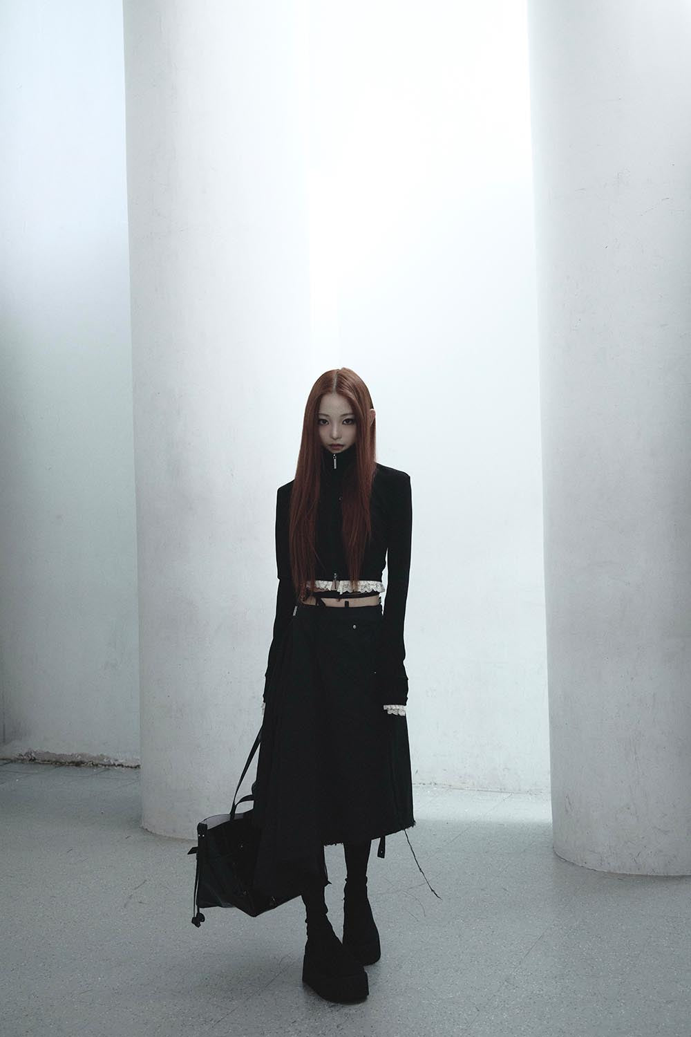 S double knee fray skirt