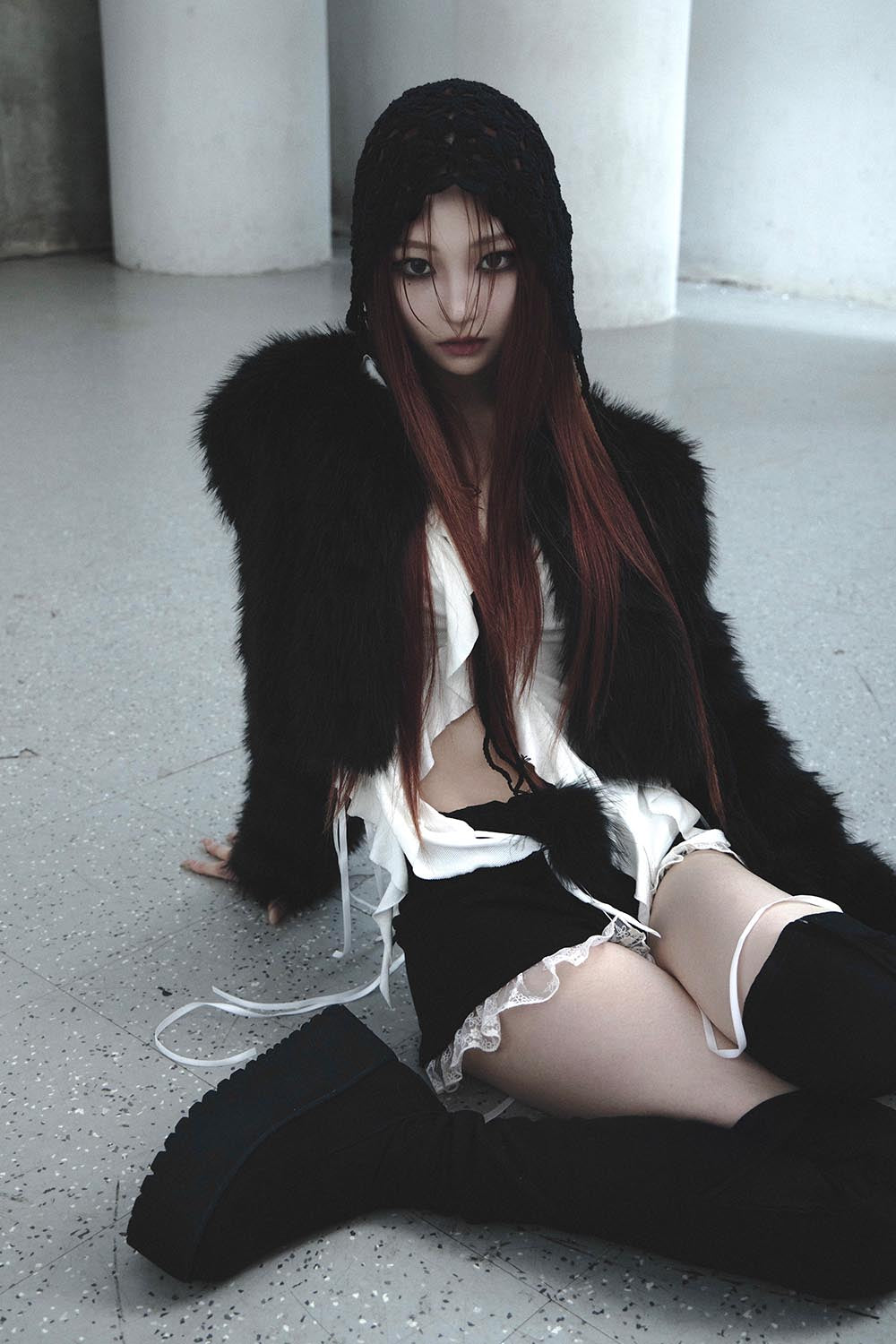 THEREDTHREAD / ザレッドスレッド】S fur jacket short
