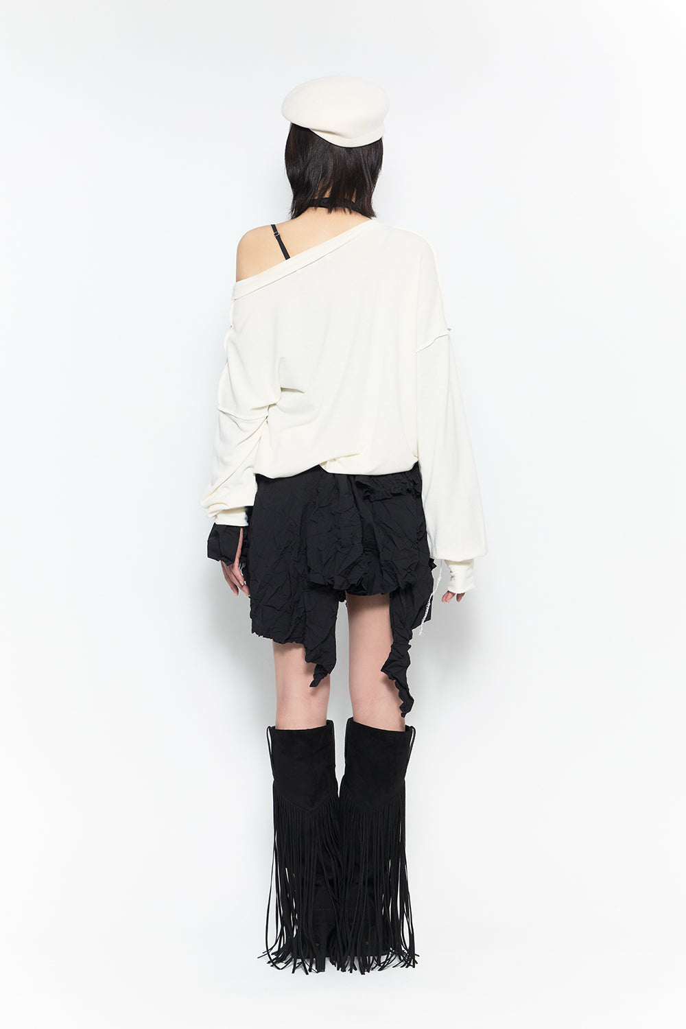 crinkled layered dress