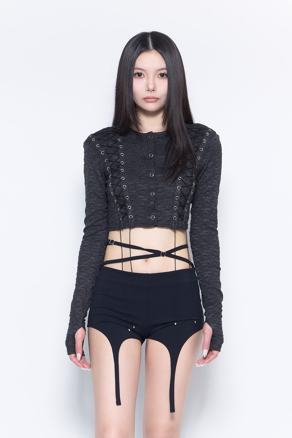 トップス theredthread S trailing rose tops black THEREDTHREAD / ザレッドスレッド】S trailing rose tops