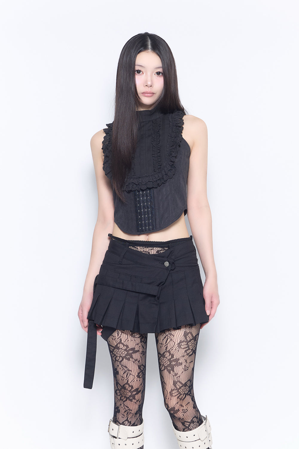 bib corset blouse