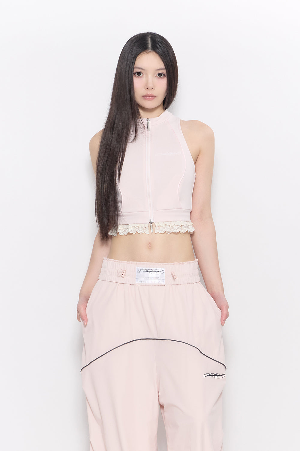 track jersey tops lace