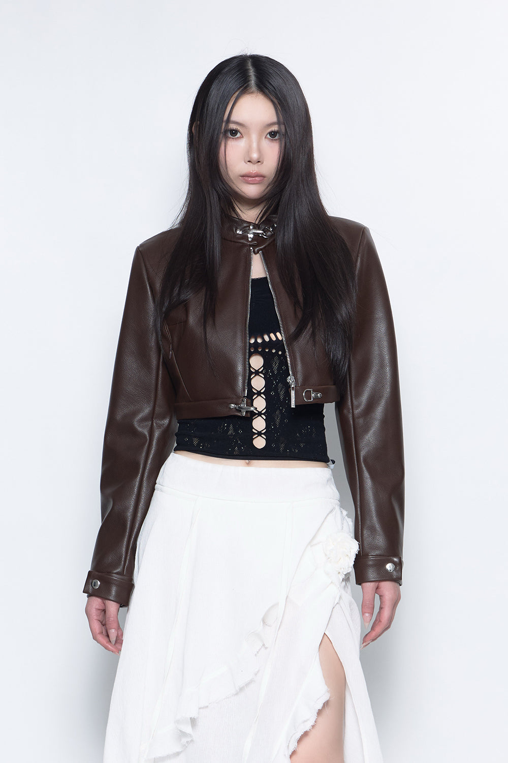 S urban leather cropped