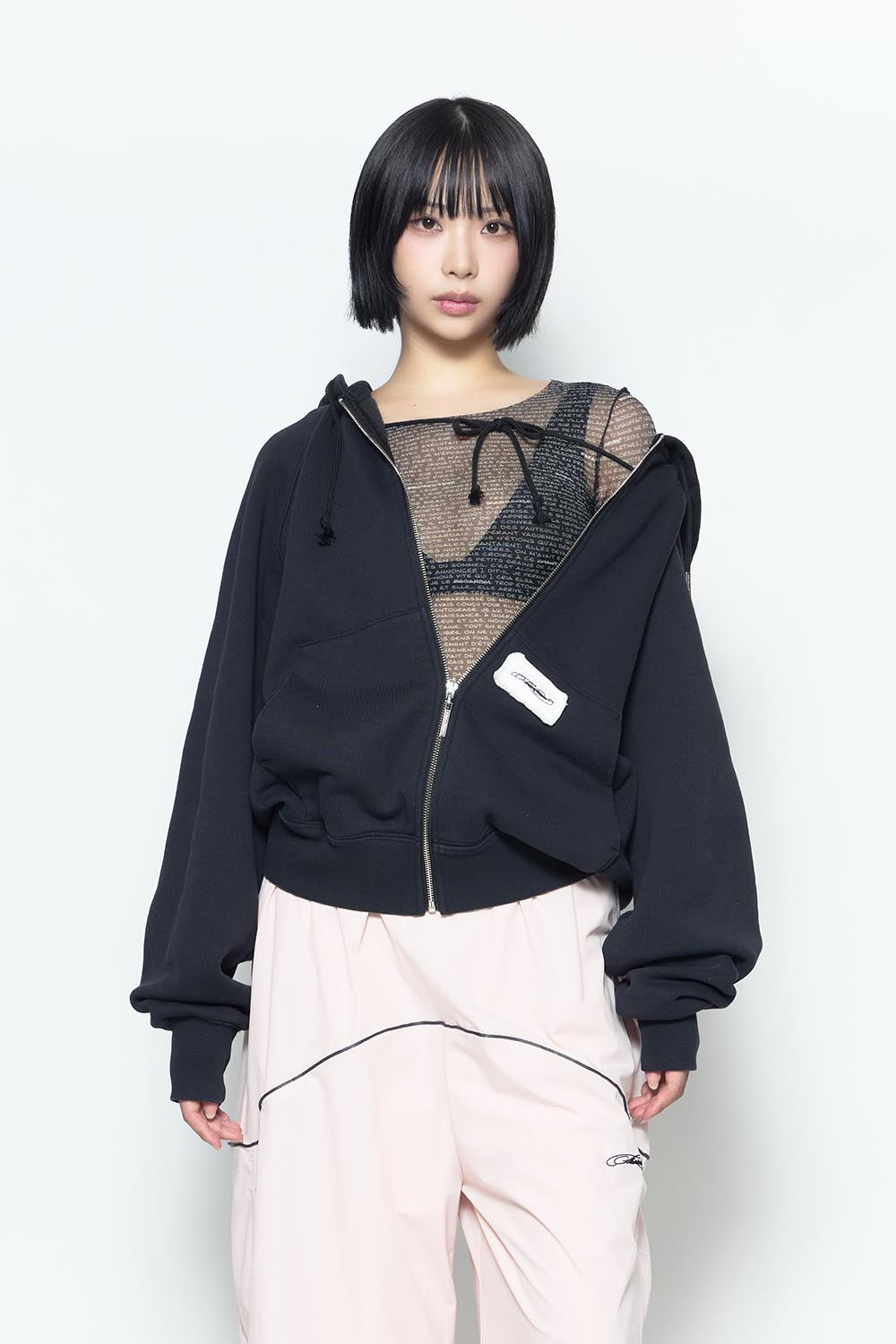 S fleece zip up hoodie