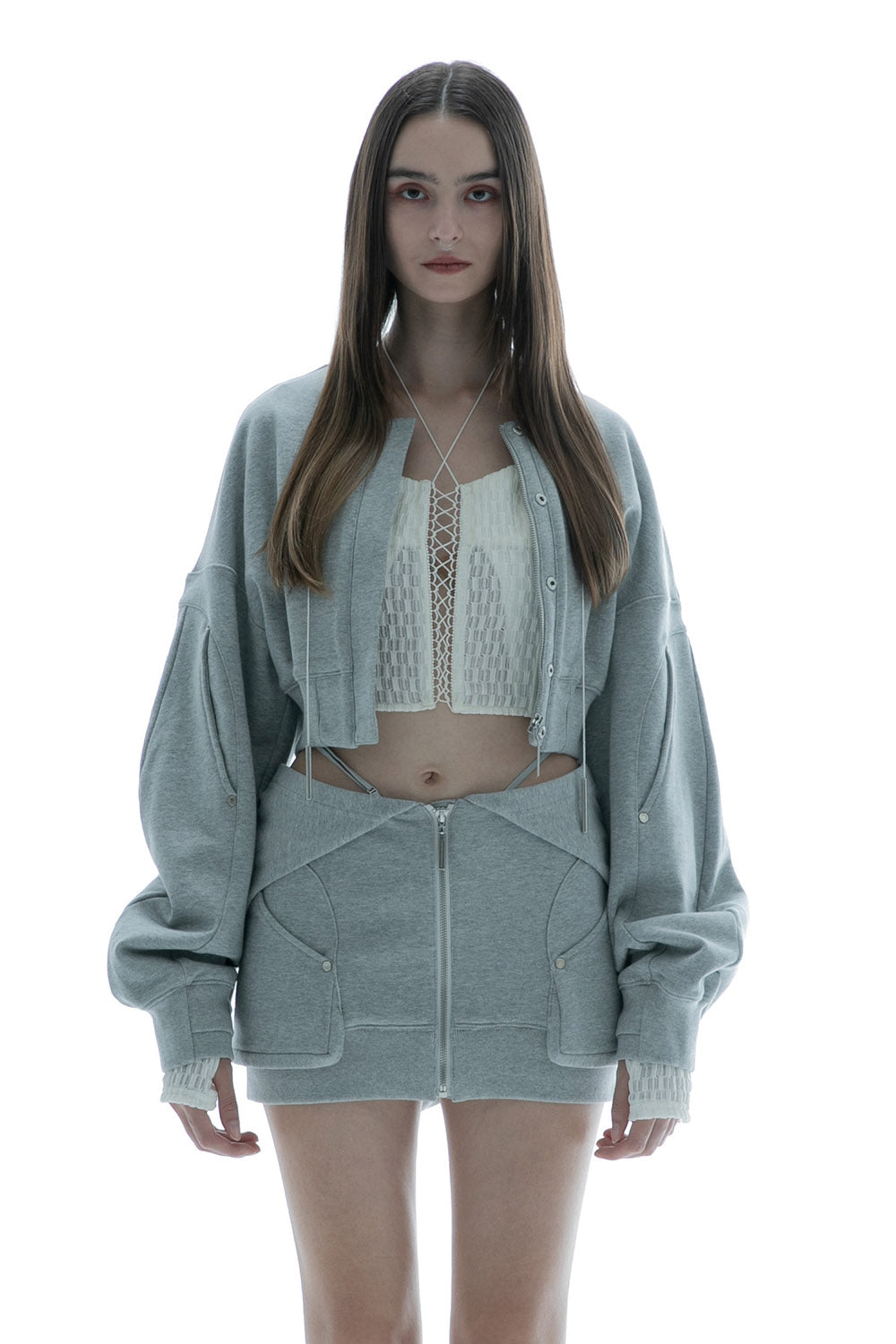 S sweat jacket cropped