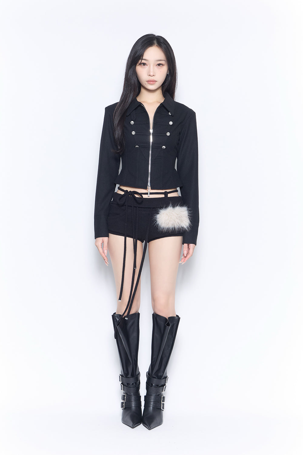 script knit shorts