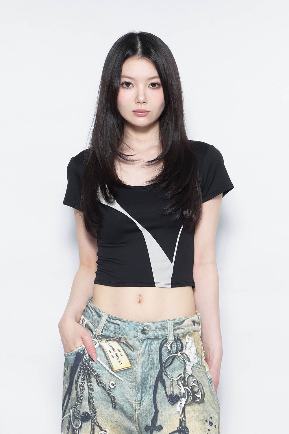 S symbol bold print T-shirt