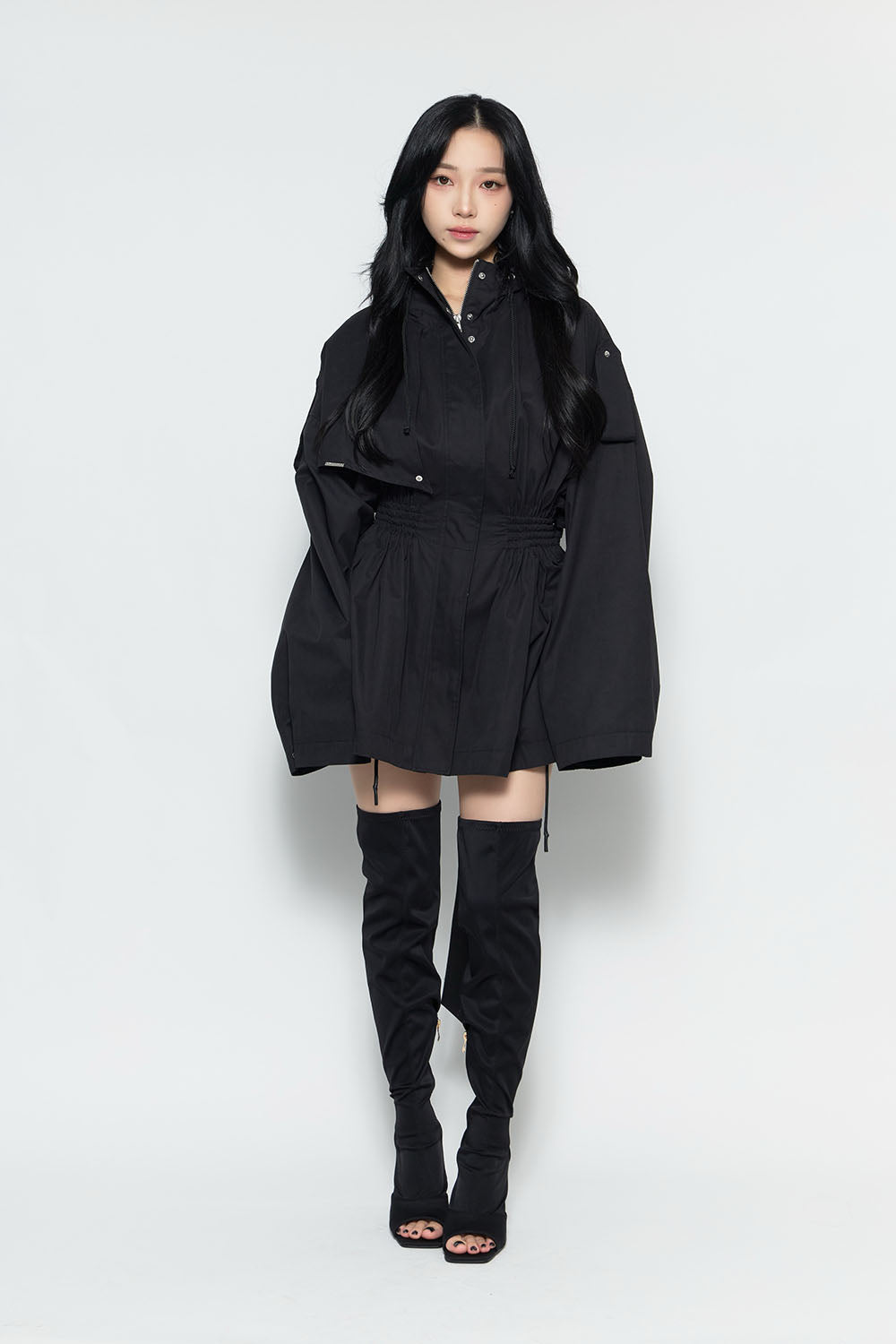 S fur embroidery trench short
