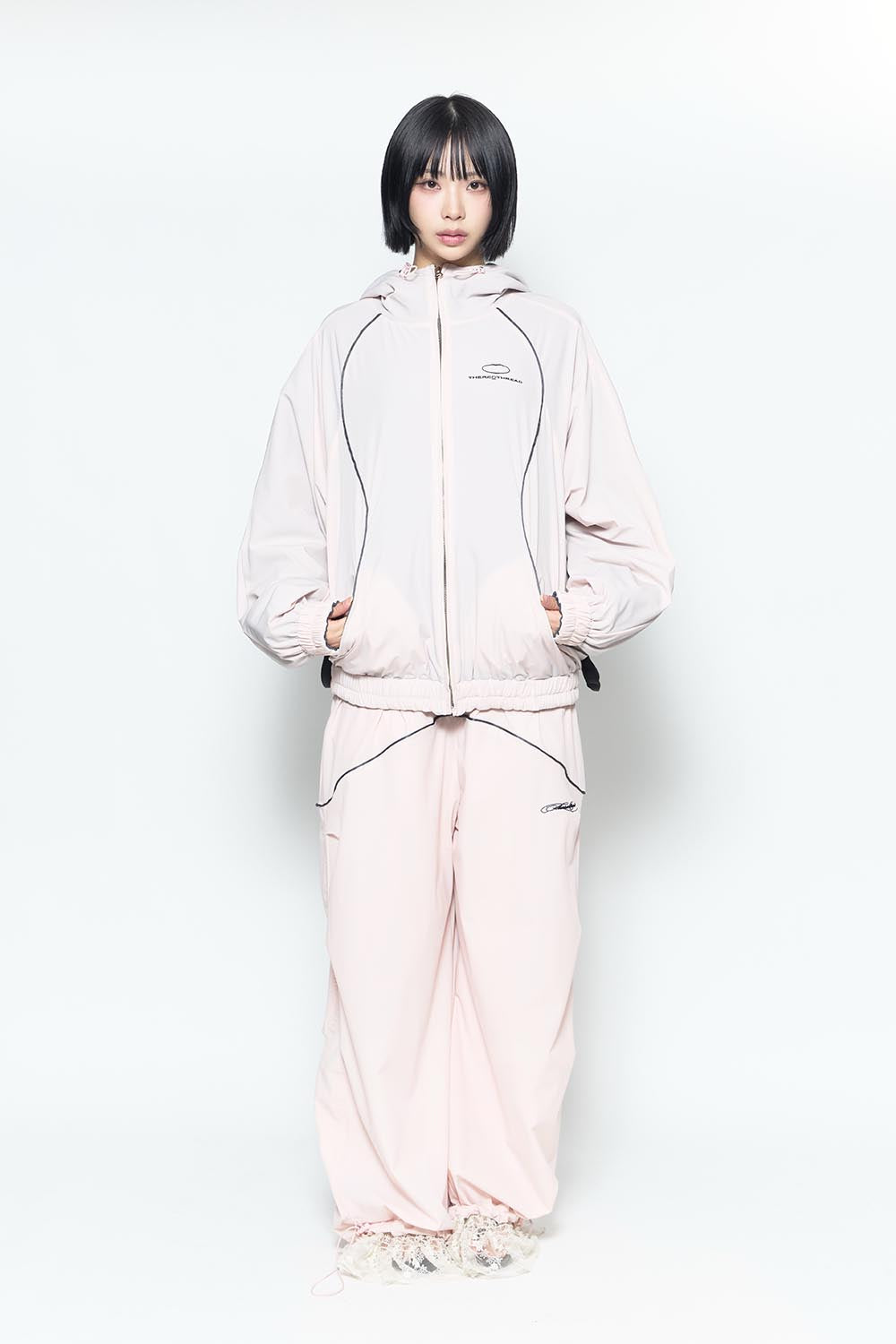 S nylon jersey pants lace