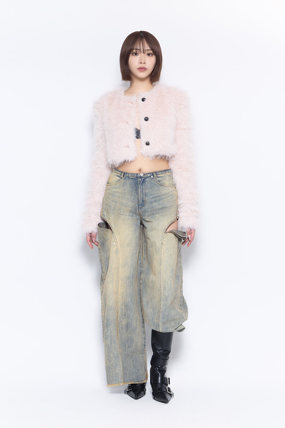 パンツ theredthread S cutting denim2 lace THEREDTHREAD / ザレッドスレッド】S cutting denim 2