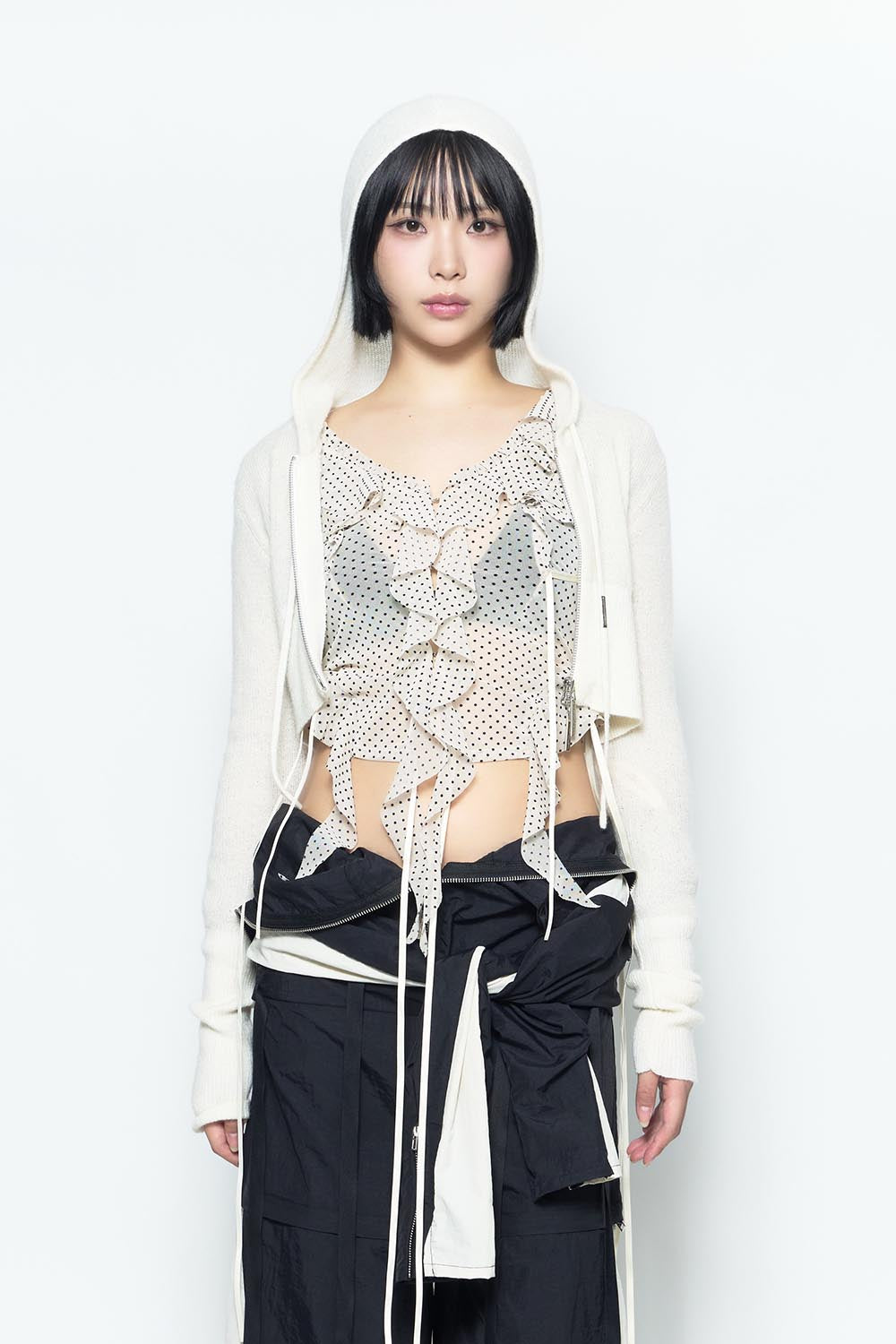 S w zip knit hoodie