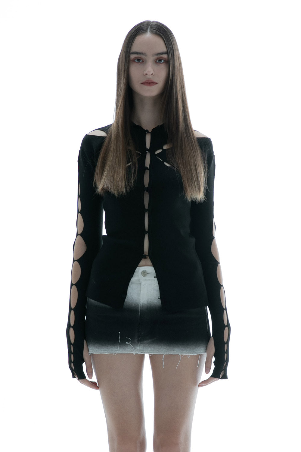 THEREDTHREAD / ザレッドスレッド】S knit fit tops single petal