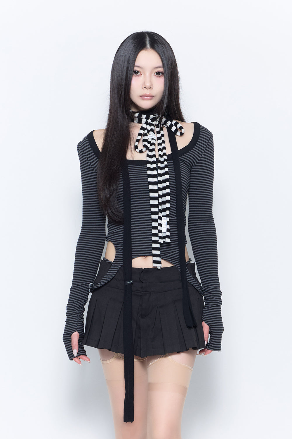 トップス theredthread loop border tops THEREDTHREAD / ザレッドスレッド】loop border tops