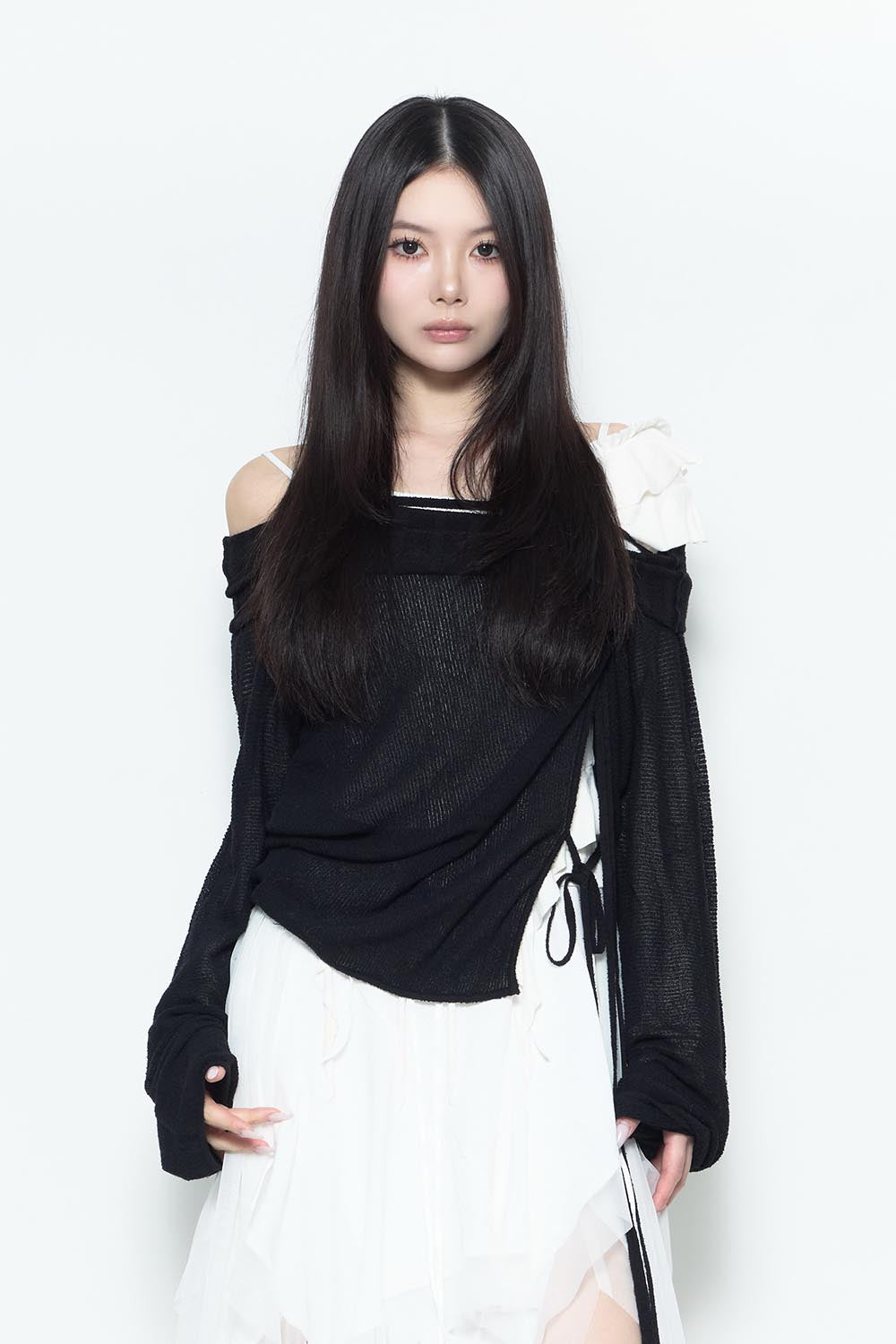 theredthread S bicolor layered tops bk③ THEREDTHREAD / ザレッドスレッド】S bicolor layered tops