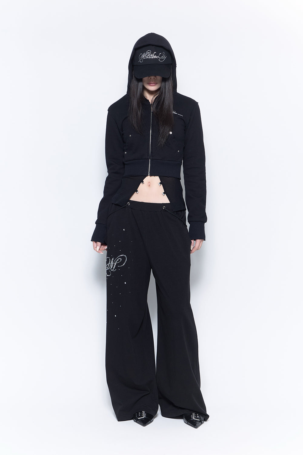 logo gradation pants