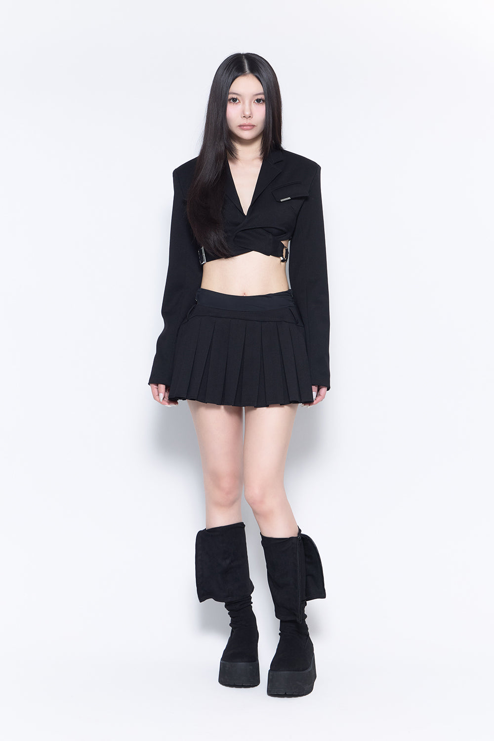 THEREDTHREAD / ザレッドスレッド】S ring pleats skirt full