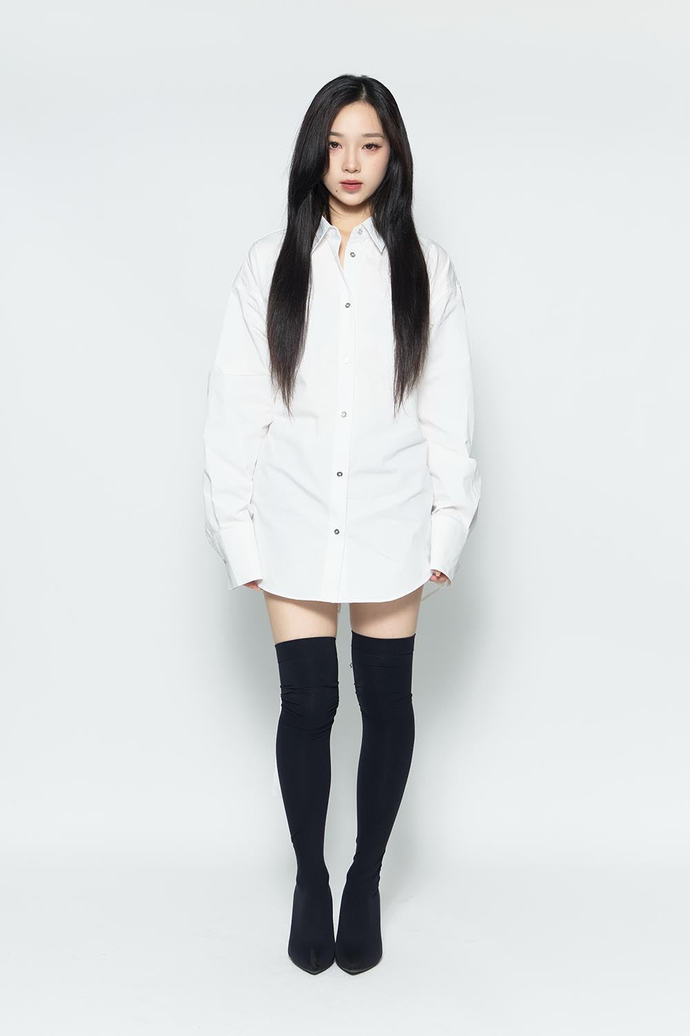 S slit shirt dress