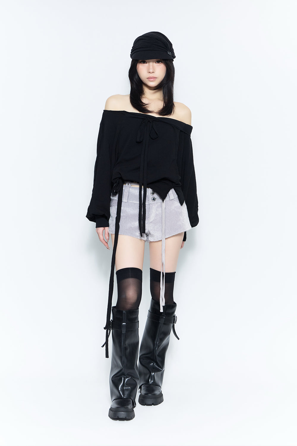 THEREDTHREAD】grain pile shorts