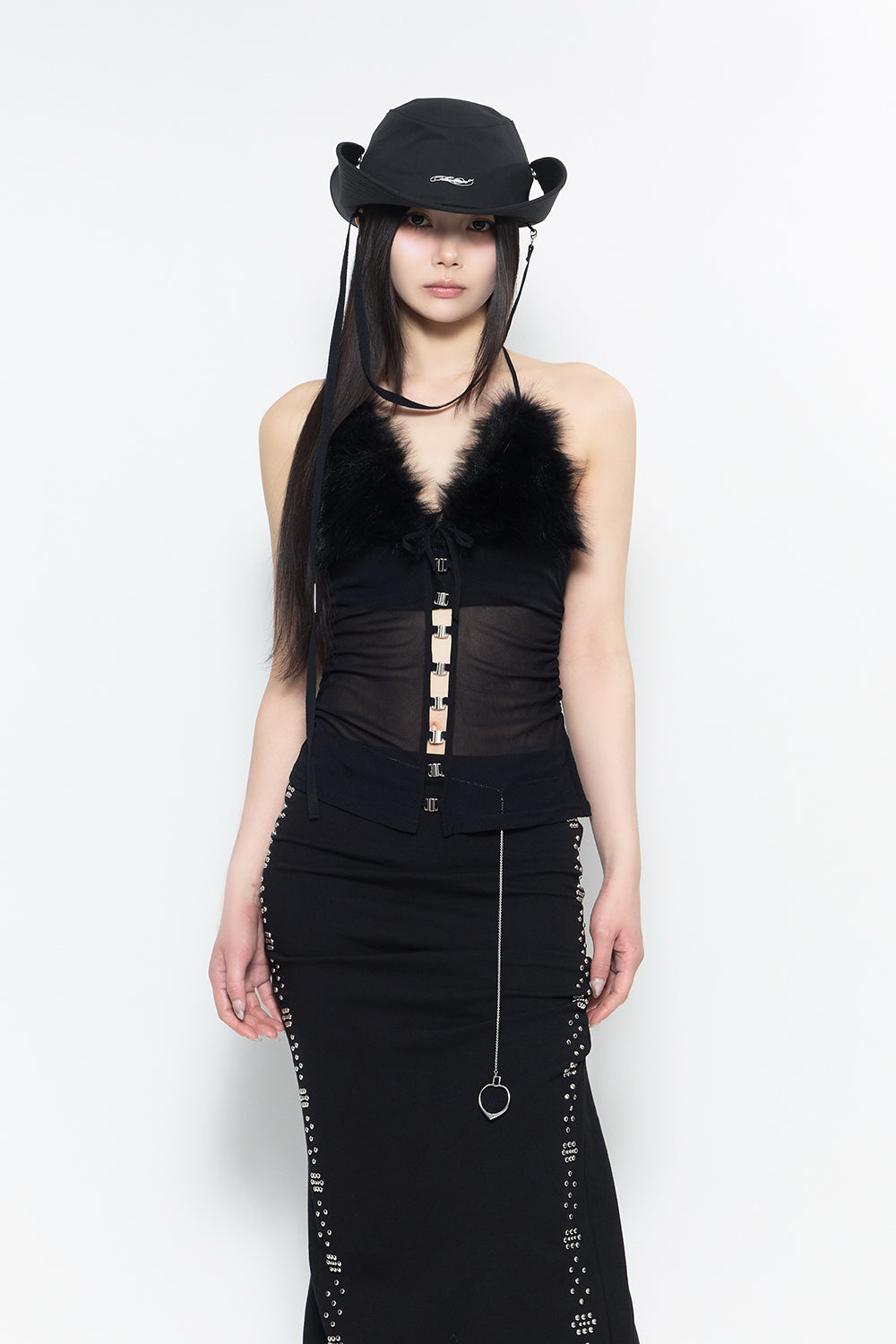 トップス furry triangle hook tops theredthread THEREDTHREAD / ザレッドスレッド】furry triangle hook tops