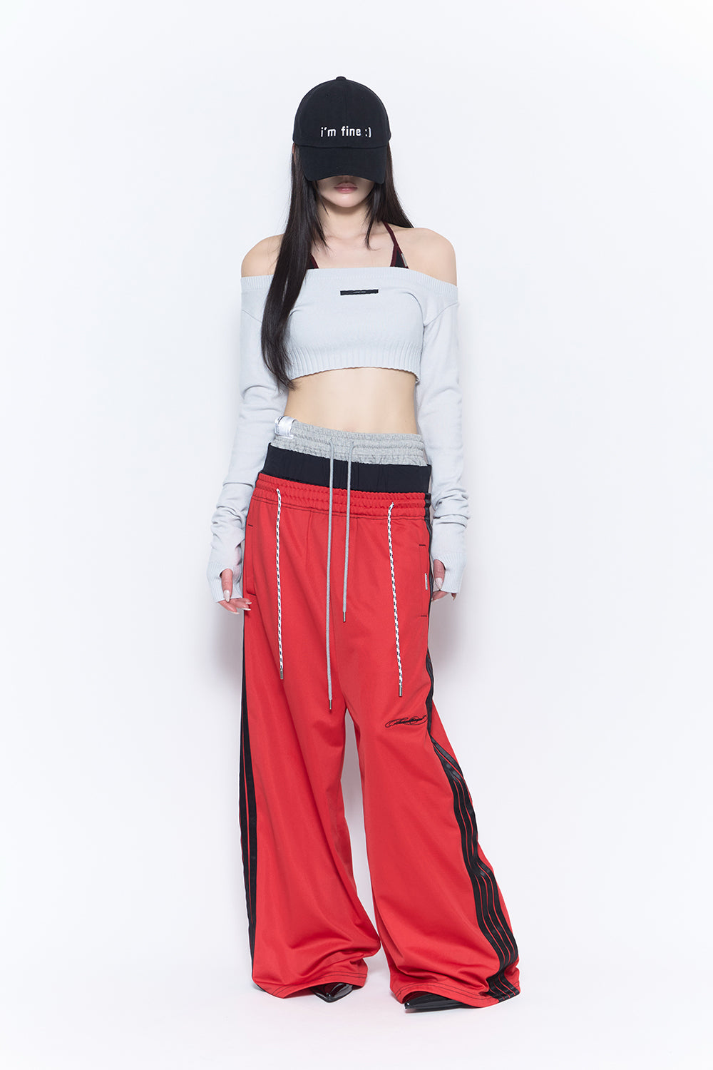 THEREDTHREAD / ザレッドスレッド】layered track pants