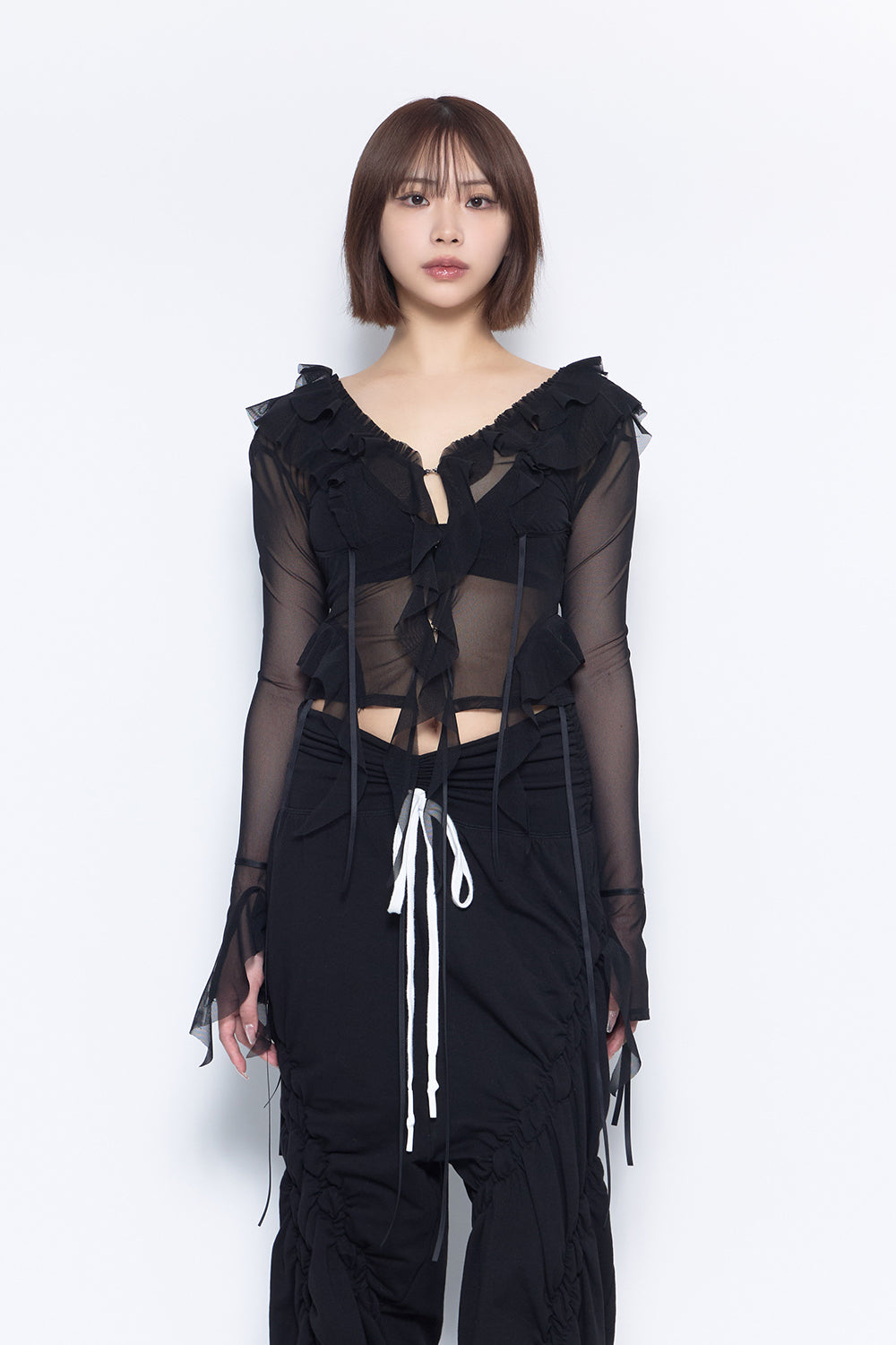 THEREDTHREAD / ザレッドスレッド】S flow frill tops