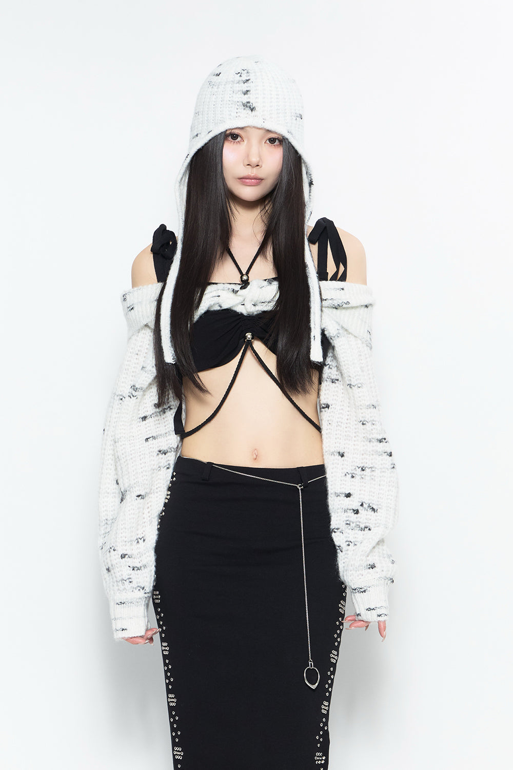 THEREDTHREAD / ザレッドスレッド】earflap twist knit set