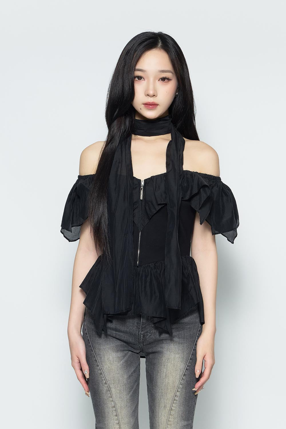 S ruffle stole tops