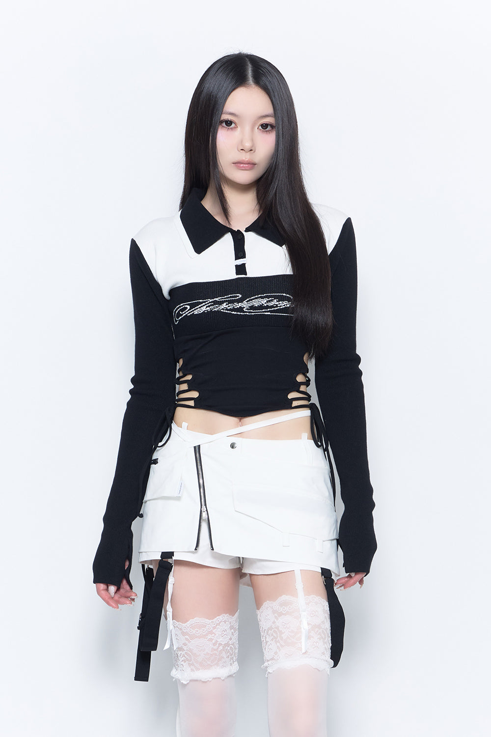 トップス theredthread script knit tops THEREDTHREAD / ザレッドスレッド】script knit tops