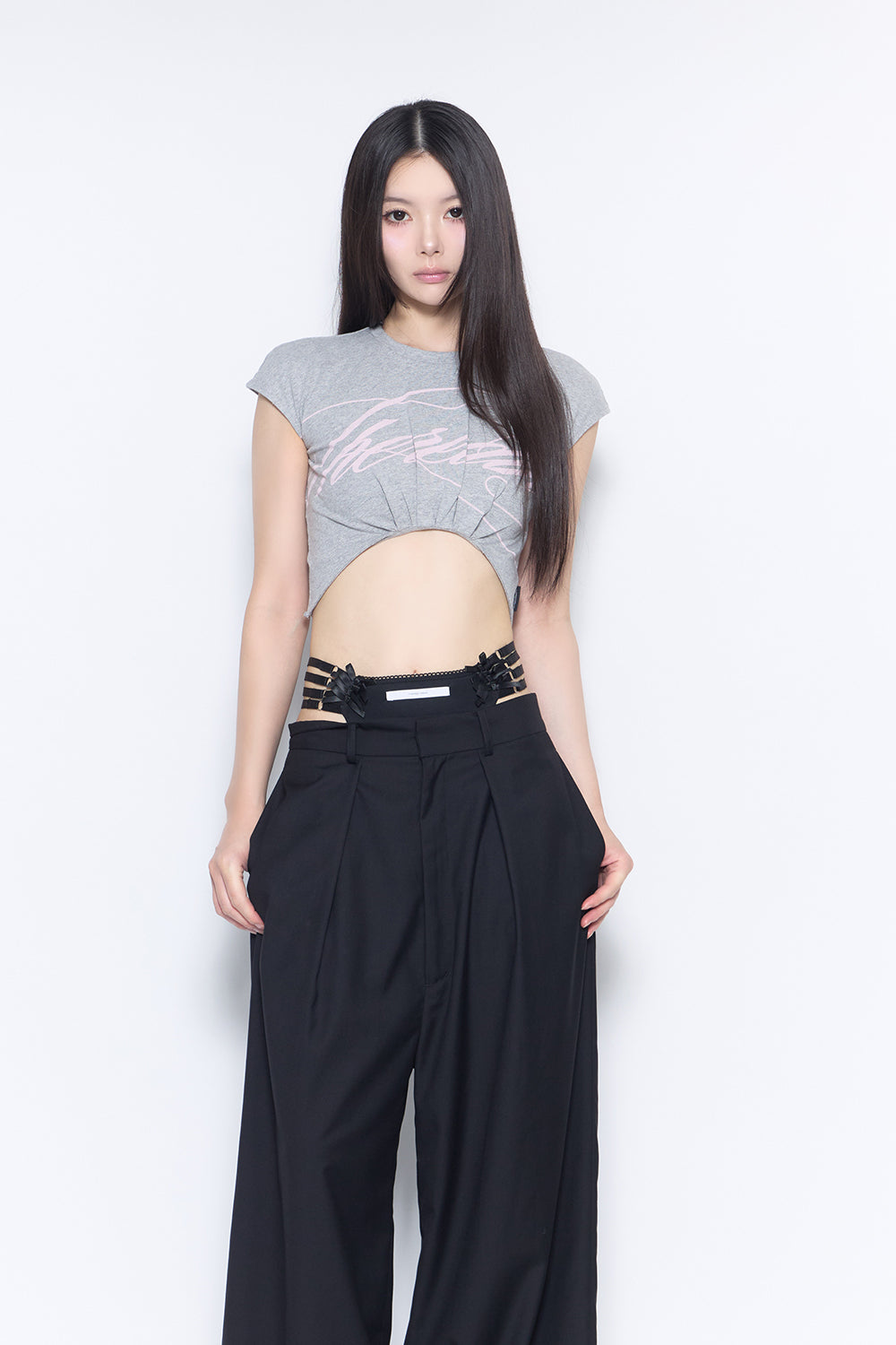 knot hem logo tops