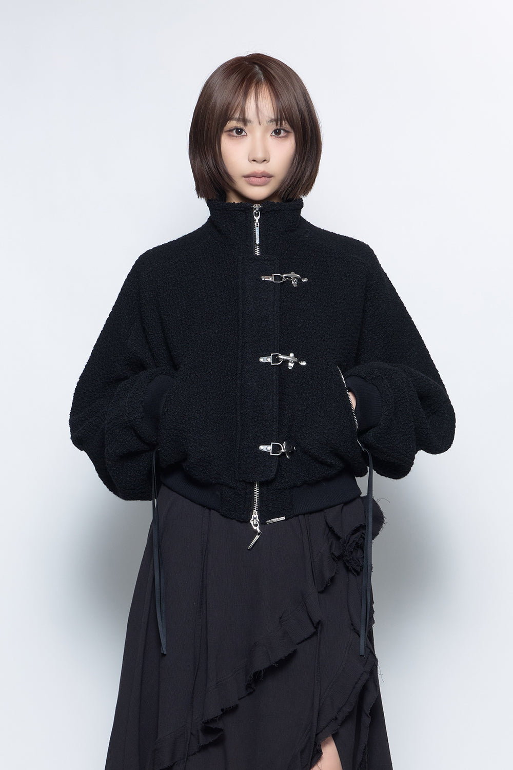 S clasp balloon blouson