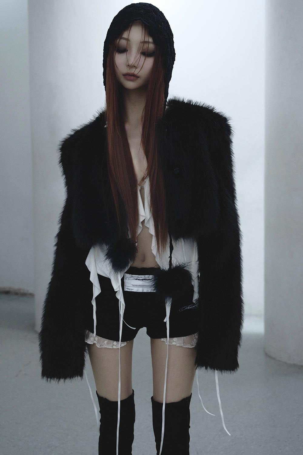 S fur jacket short