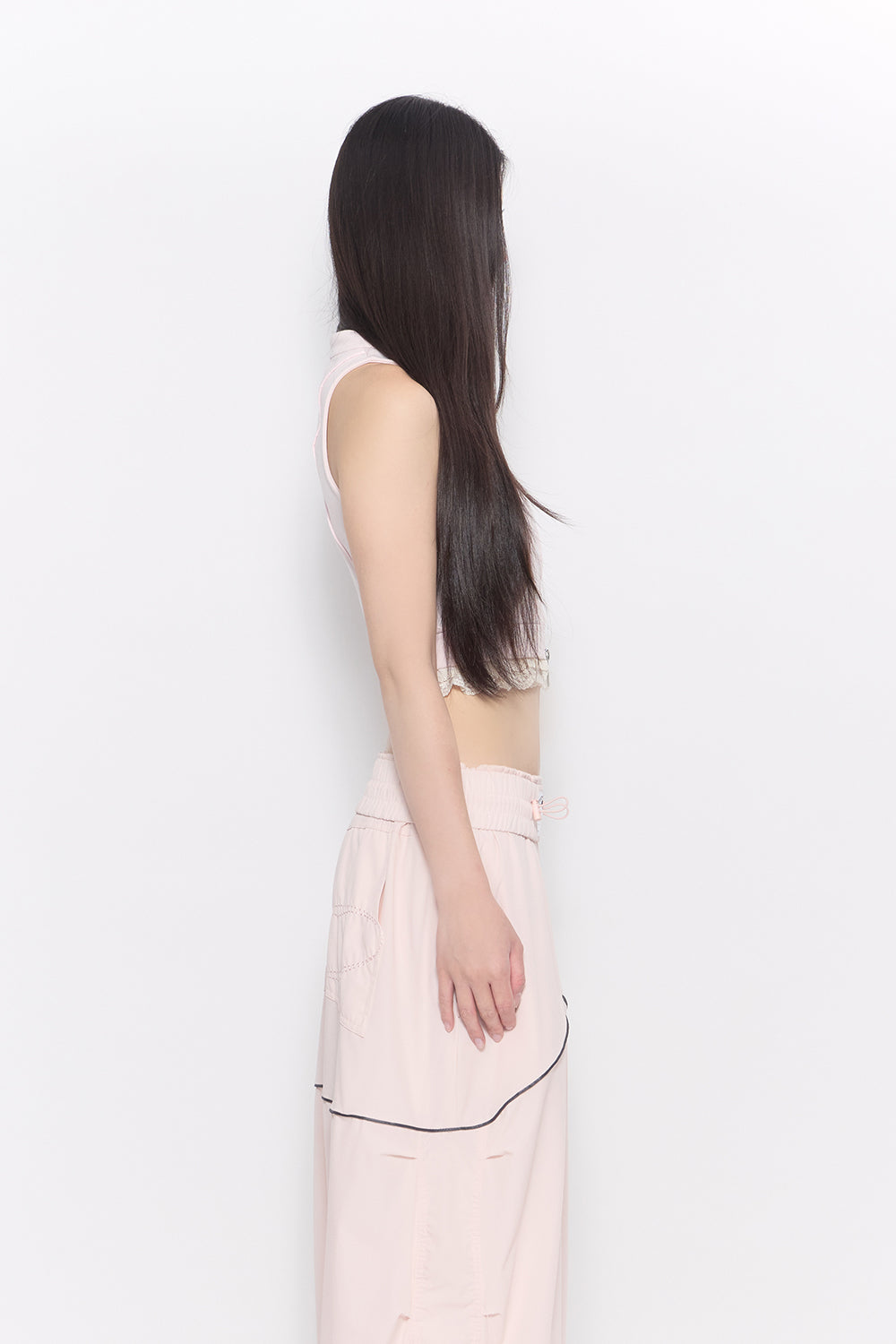 THEREDTHREAD / ザレッドスレッド】track jersey tops lace